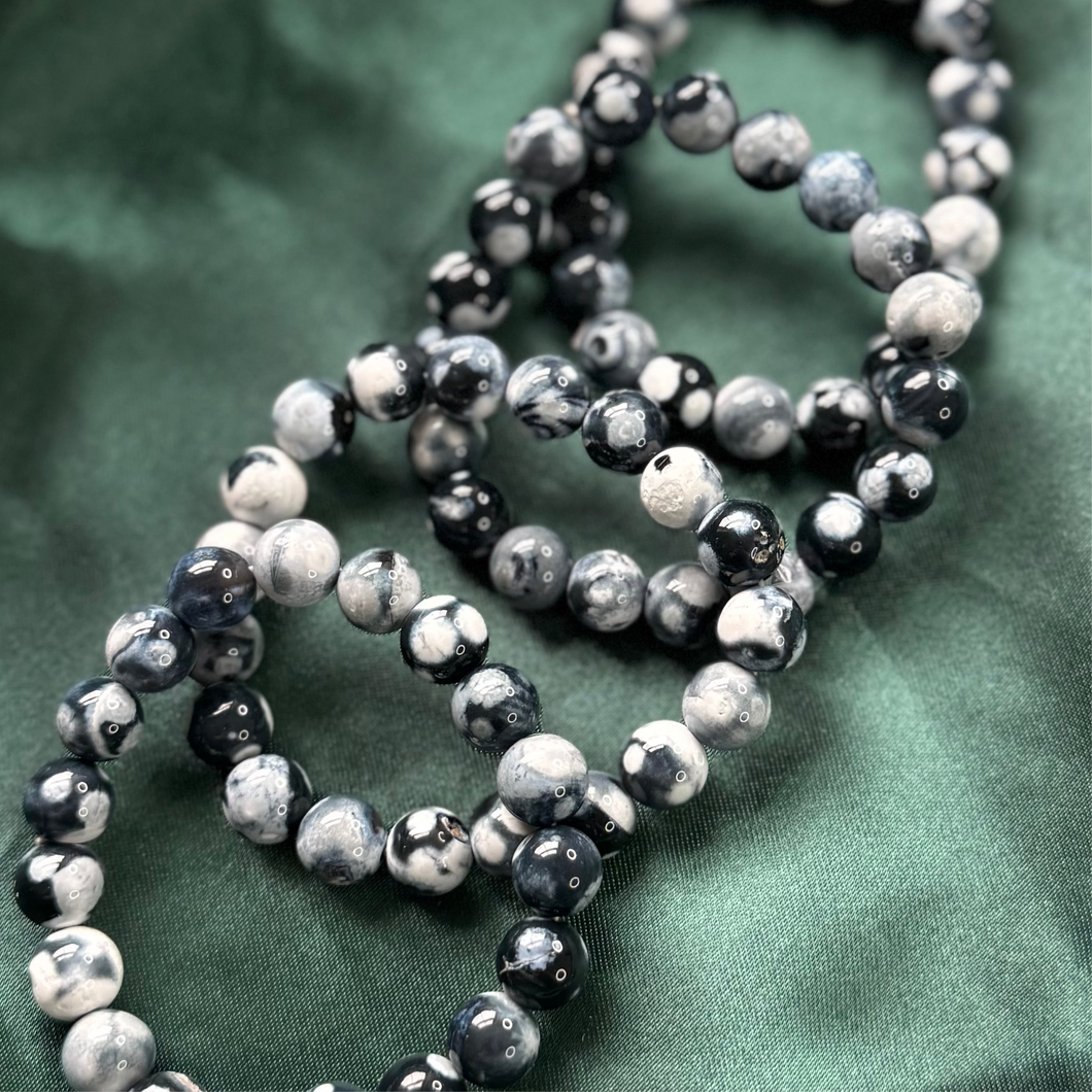 Orca Agate Bead Bracelets