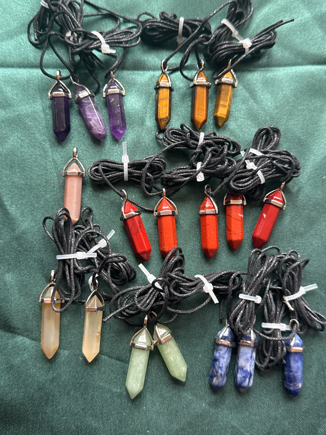 19x silver plated crystal dt pendants
