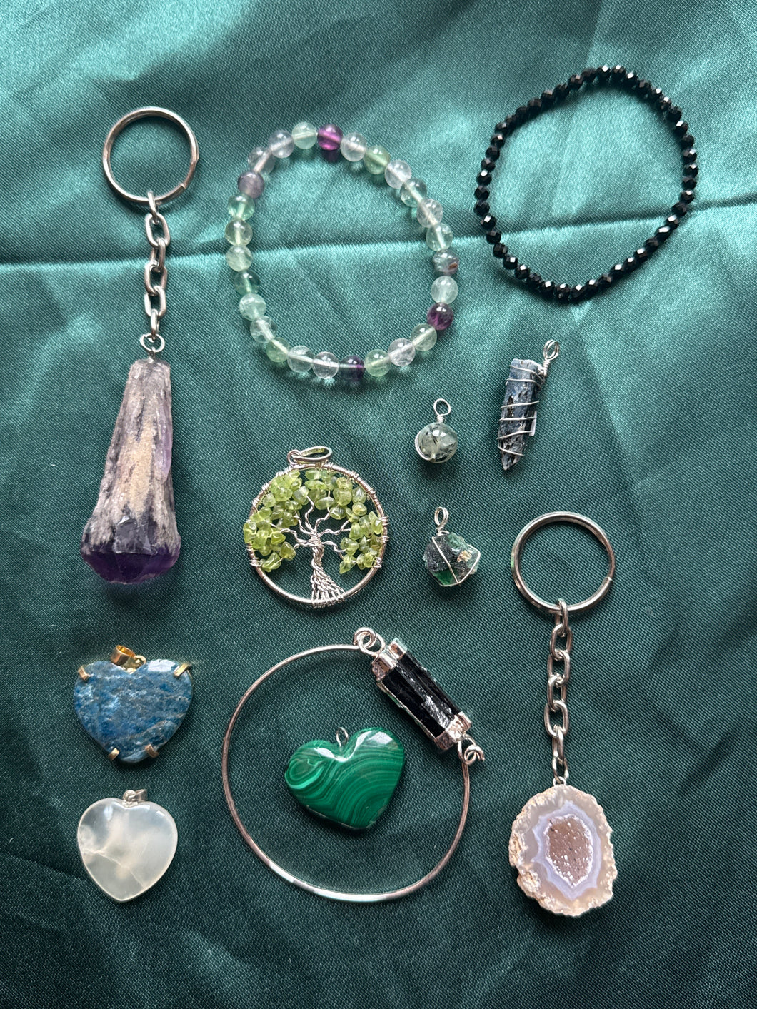 cool tones crystal jewellery mix - 1