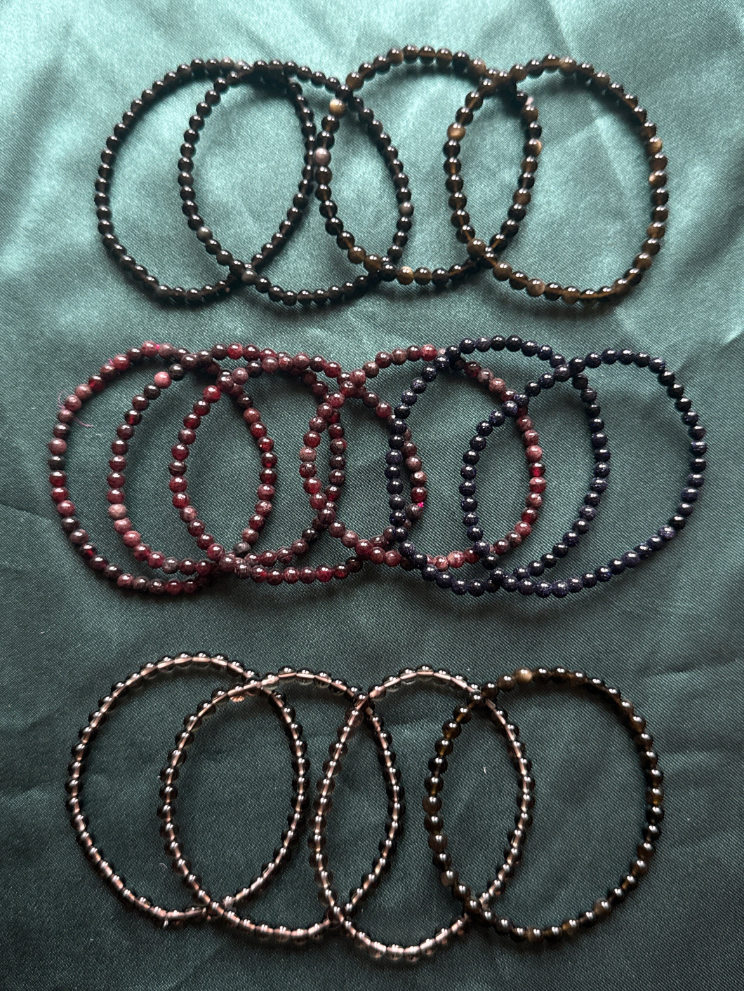 14x mini beaded mixed crystal bracelets